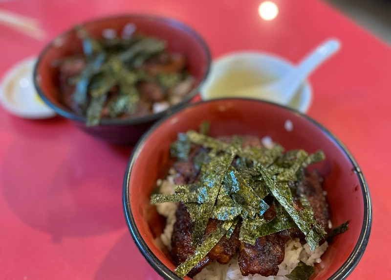 犬山城下町　中華ランチ　池田屋のどんでん丼と餃子