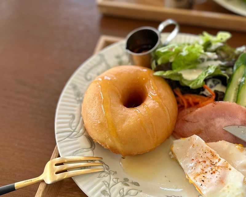 犬山カフェ　ハチロクコーヒー　ドーナツモーニング