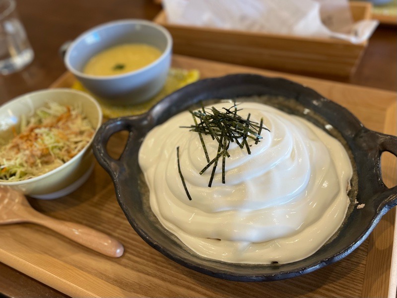 きまぐれかふぇのランチ　kimagurecafe　淡雪たらこクリームパスタ　江南グルメ