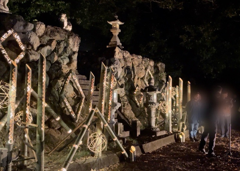 宵の道　竹あかりナイトウォーク　善師野伏屋神明社