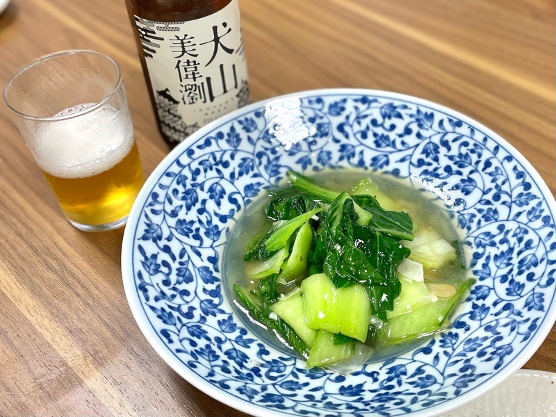 犬山中華　いがちゃん飯店万里一空　ディナーの青菜炒め