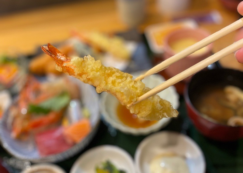 犬山ランチ　刺身天ぷら割烹かんの　海老えび御膳