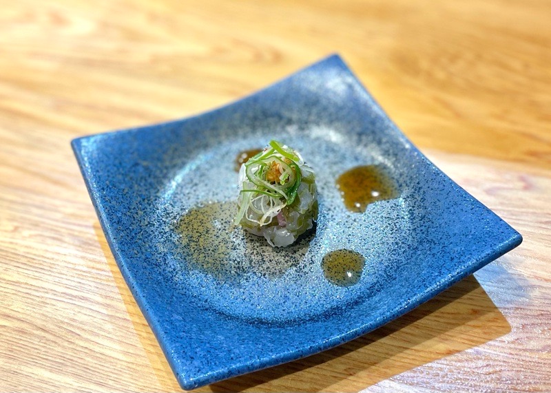 犬山ランチ　刺身天ぷら割烹かんの　鯛の昆布〆