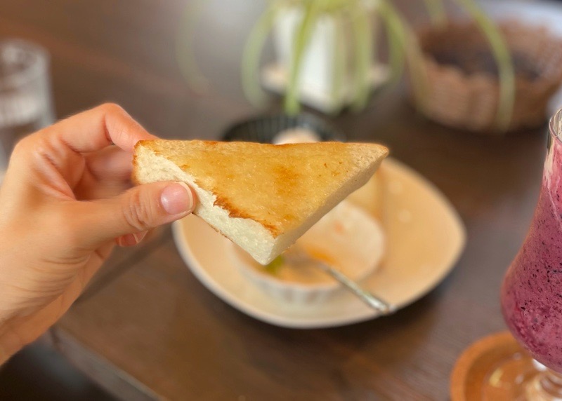 ブルーベリーパーク小牧のテラスカフェMitsubuchiのモーニング