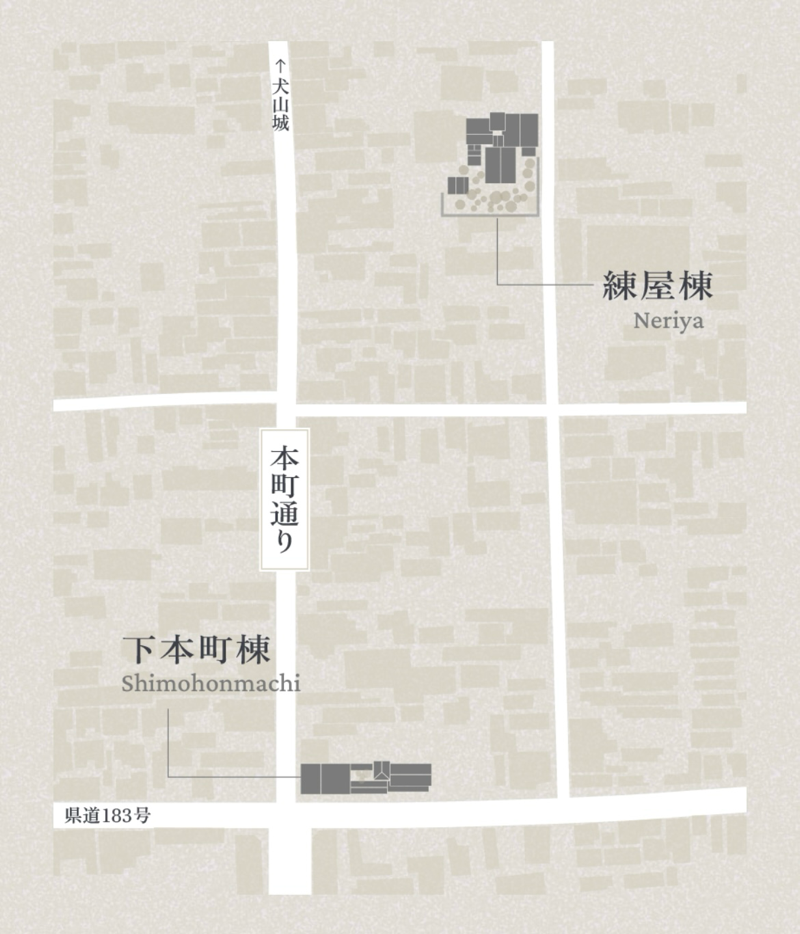 犬山城下町　古民家ホテル宿SHUKU　場所の地図