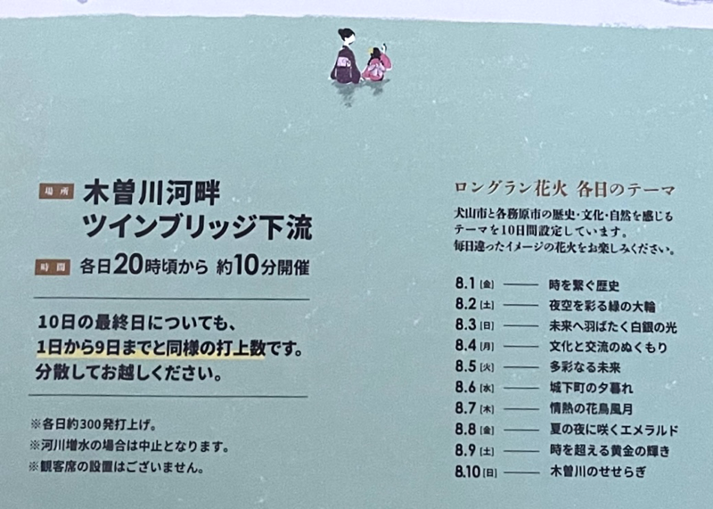 犬山ロングラン花火　２０２５テーマ