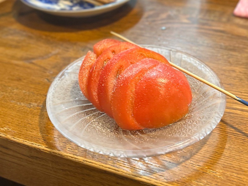 各務原グルメ とん焼きつたや トマト