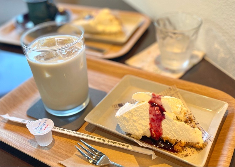 犬山 和カフェ入野　チーズケーキ　カフェオレ
