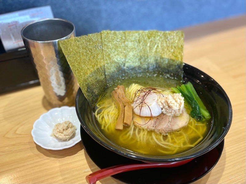 犬山ランチ　つけ麺らーめん結まる　山わさびと帆立の塩らーめん
