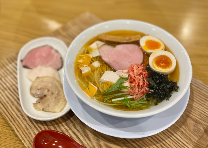 犬山ランチ　つけ麺らーめん結まる　ごちそうえびSOBAラーメン