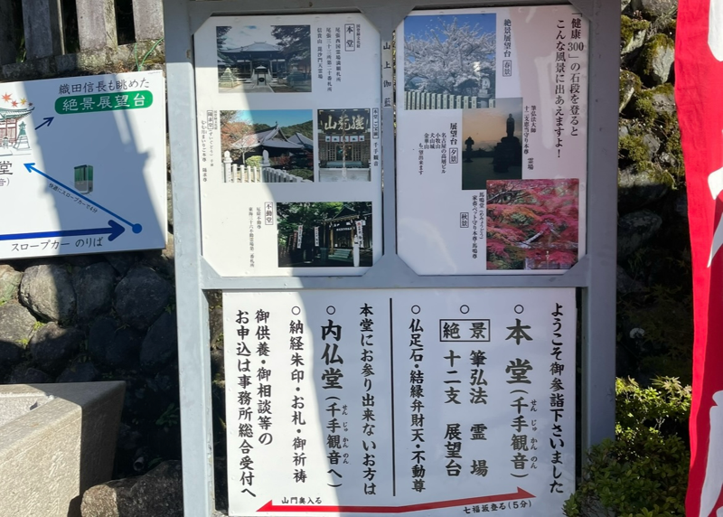 犬山もみじ寺 寂光院 案内看板