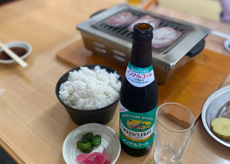 犬山焼肉　味楽でランチ　ノンアルコール