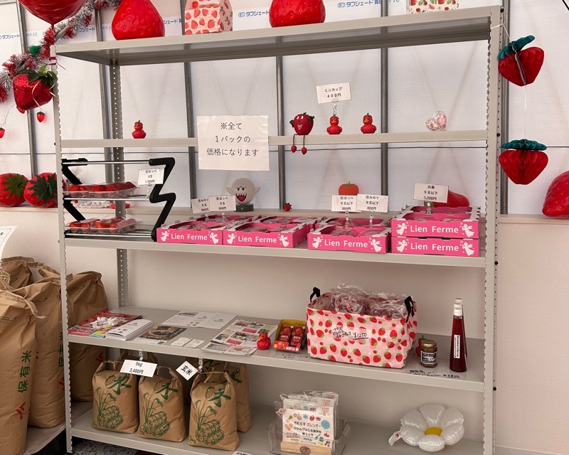 各務原市いちご狩り　LienFermeの施設　いちご農園
