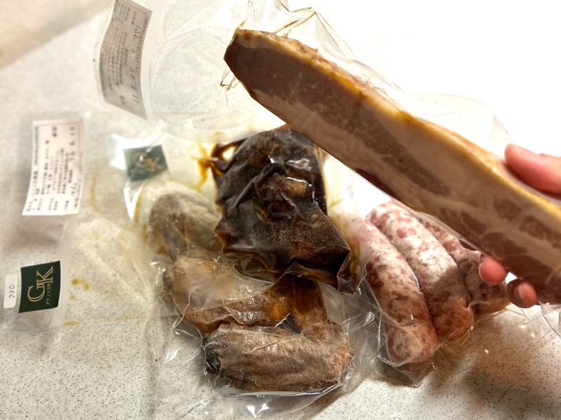 江南テイクアウト　GRUN　塩だけベーコンのグリュンの実食