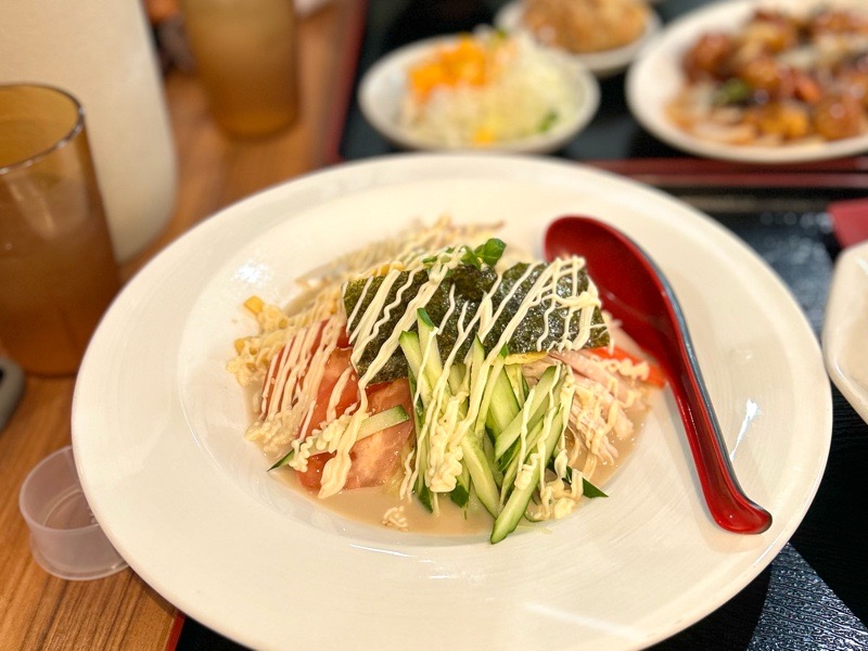 犬山ランチ　台湾料理安福　メニュー　冷やし中華