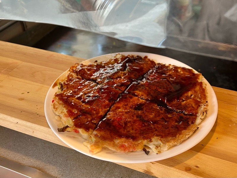 犬山ランチ　お好み焼きたんぽぽ　イカ玉